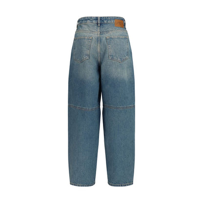 Ganni Blaue Jeans aus Baumwolle, Tapered Fit
