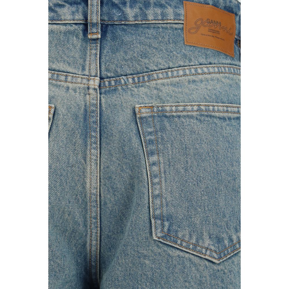 Ganni Blaue Jeans aus Baumwolle, Tapered Fit