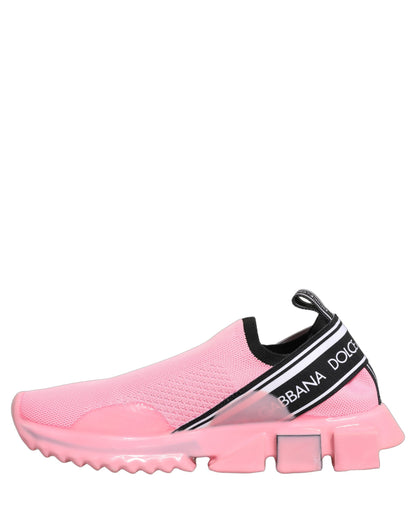 Dolce & Gabbana Pink Slip-On Low-Top Sorrento Sneaker
