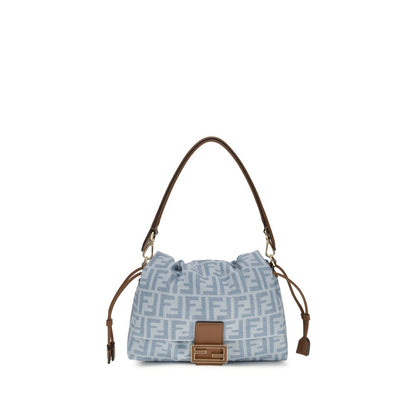 Fendi Blaue Baumwoll-Umhängetasche