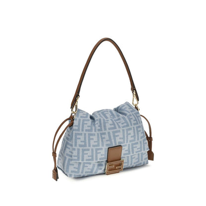 Fendi Blaue Baumwoll-Umhängetasche