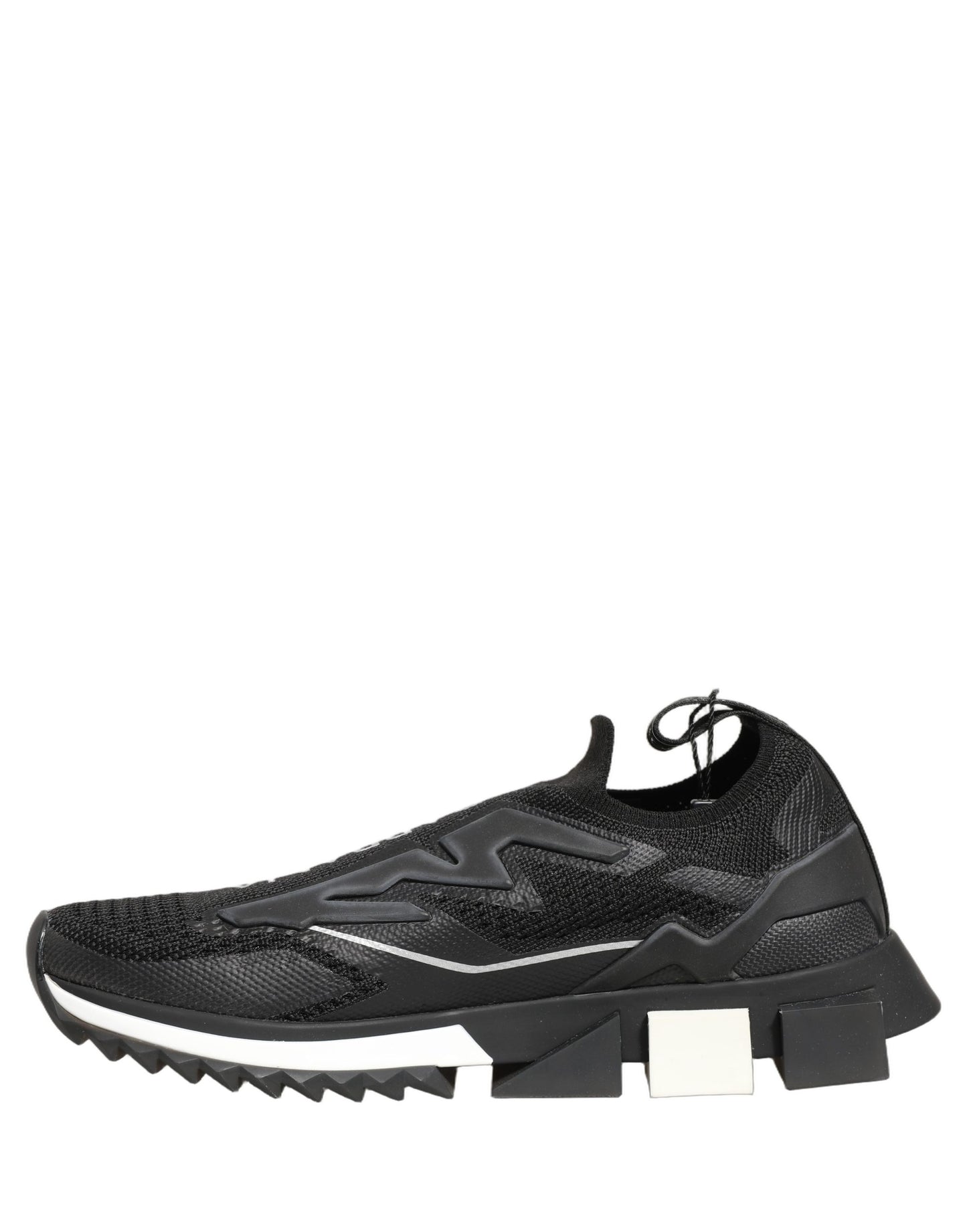 Dolce & Gabbana Schwarze und Weiße Sorrento Slip-On Logo Sneaker Schuhe