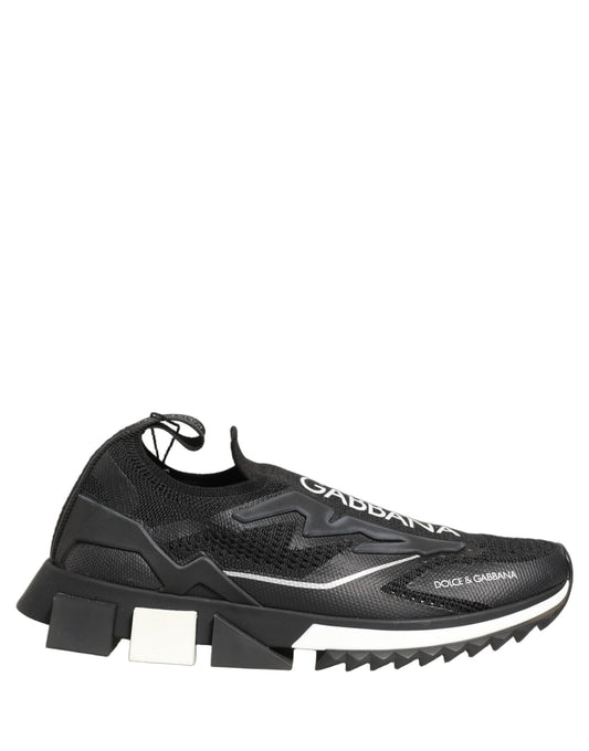 Dolce & Gabbana Schwarz-weiße Sorrento Slip-on Sneaker