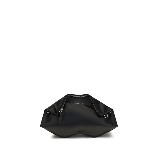 Alexander McQueen Schwarze Bos Taurus Kalbsleder Clutch