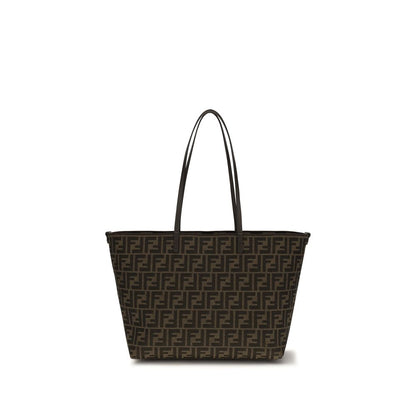 Fendi Braune Stoff-Umhängetasche
