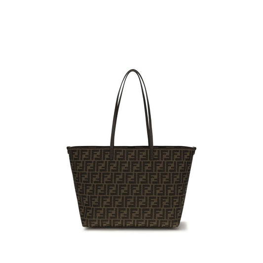 Fendi Braune Stoff-Umhängetasche