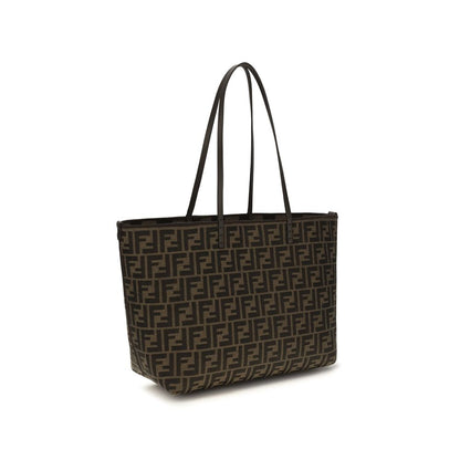 Fendi Braune Stoff-Umhängetasche