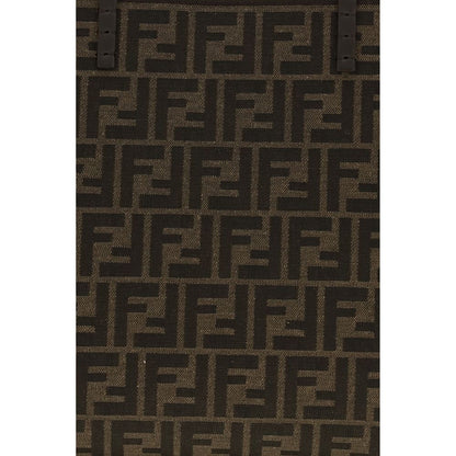 Fendi Braune Stoff-Umhängetasche