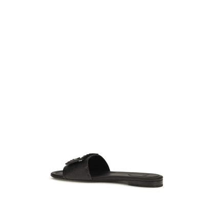 Fendi Schwarze Bos Taurus Kalbsleder-Sandalen