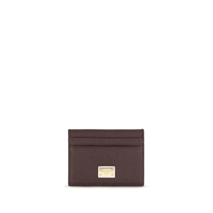 Dolce & Gabbana Schwarzes Kalbsleder Bos Taurus Portemonnaie