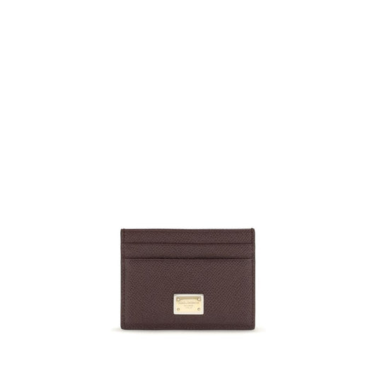 Dolce & Gabbana Schwarzes Kalbsleder Bos Taurus Portemonnaie