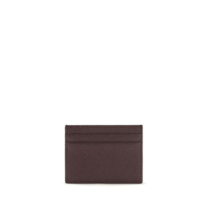 Dolce & Gabbana Schwarzes Kalbsleder Bos Taurus Portemonnaie