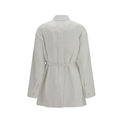 Fendi Weiße Leinen-Maxijacke
