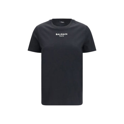 Balmain Schwarzes Baumwoll-T-Shirt