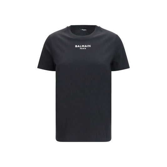 Balmain Schwarzes Baumwoll-T-Shirt