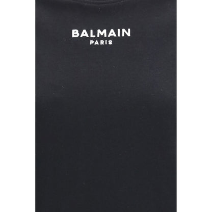Balmain Schwarzes Baumwoll-T-Shirt