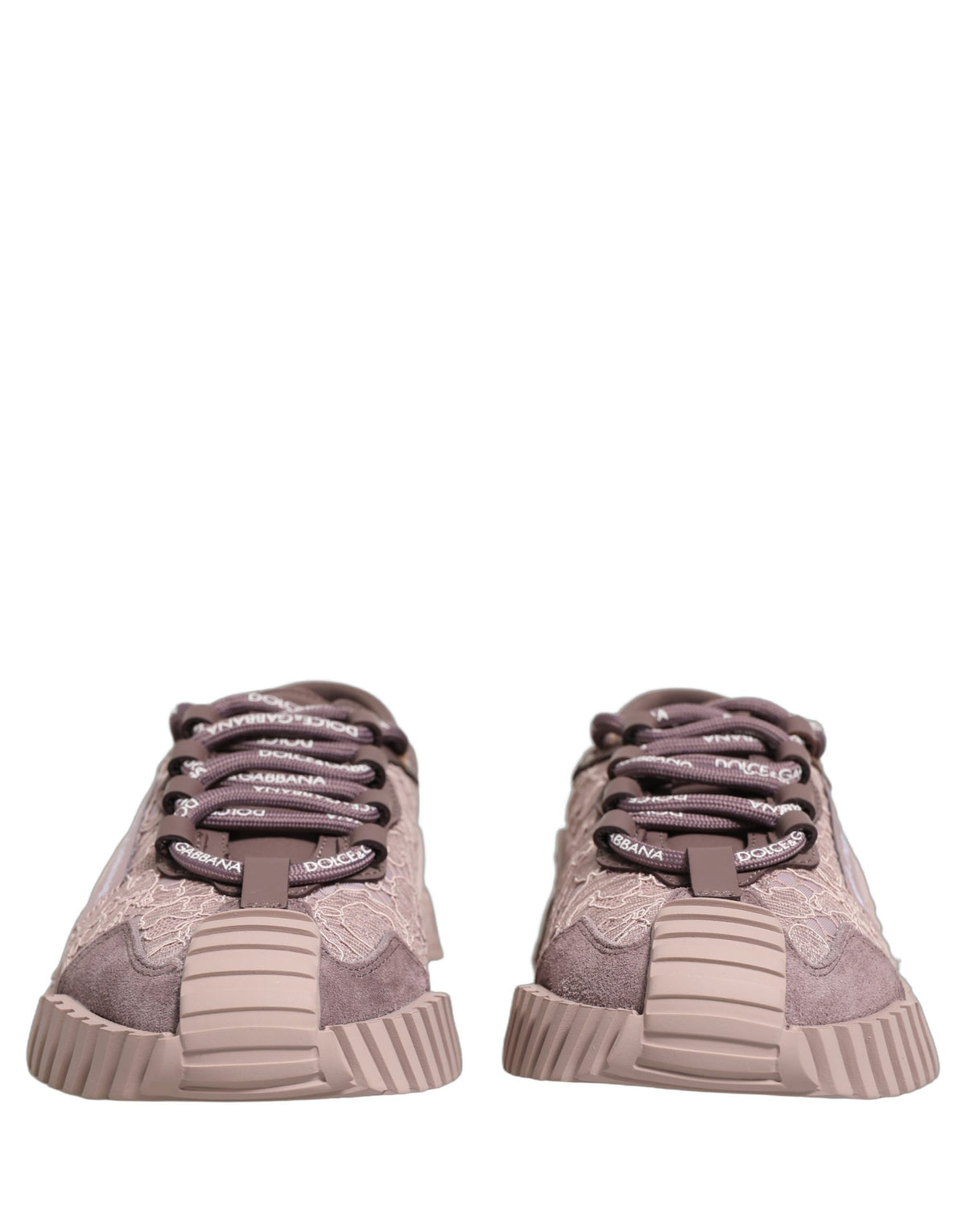 Dolce & Gabbana NS1 Rosa Lace Low-Top Sneaker