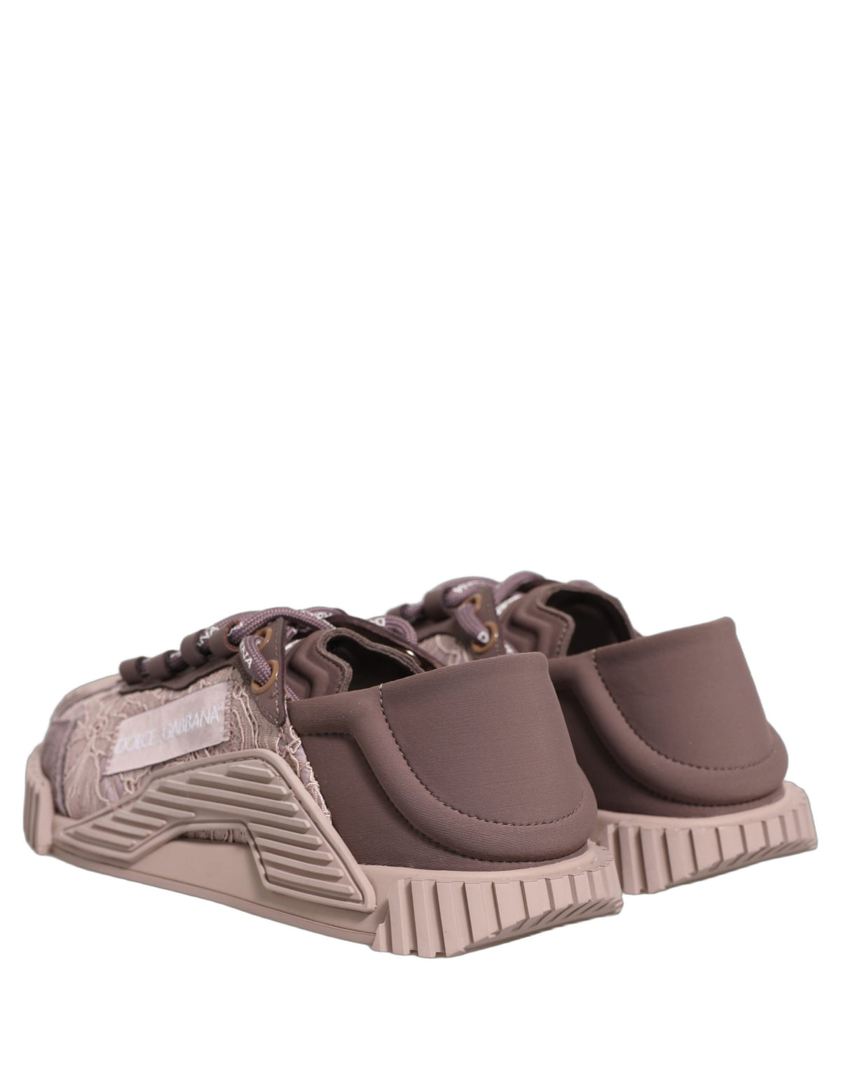Dolce & Gabbana NS1 Rosa Lace Low-Top Sneaker