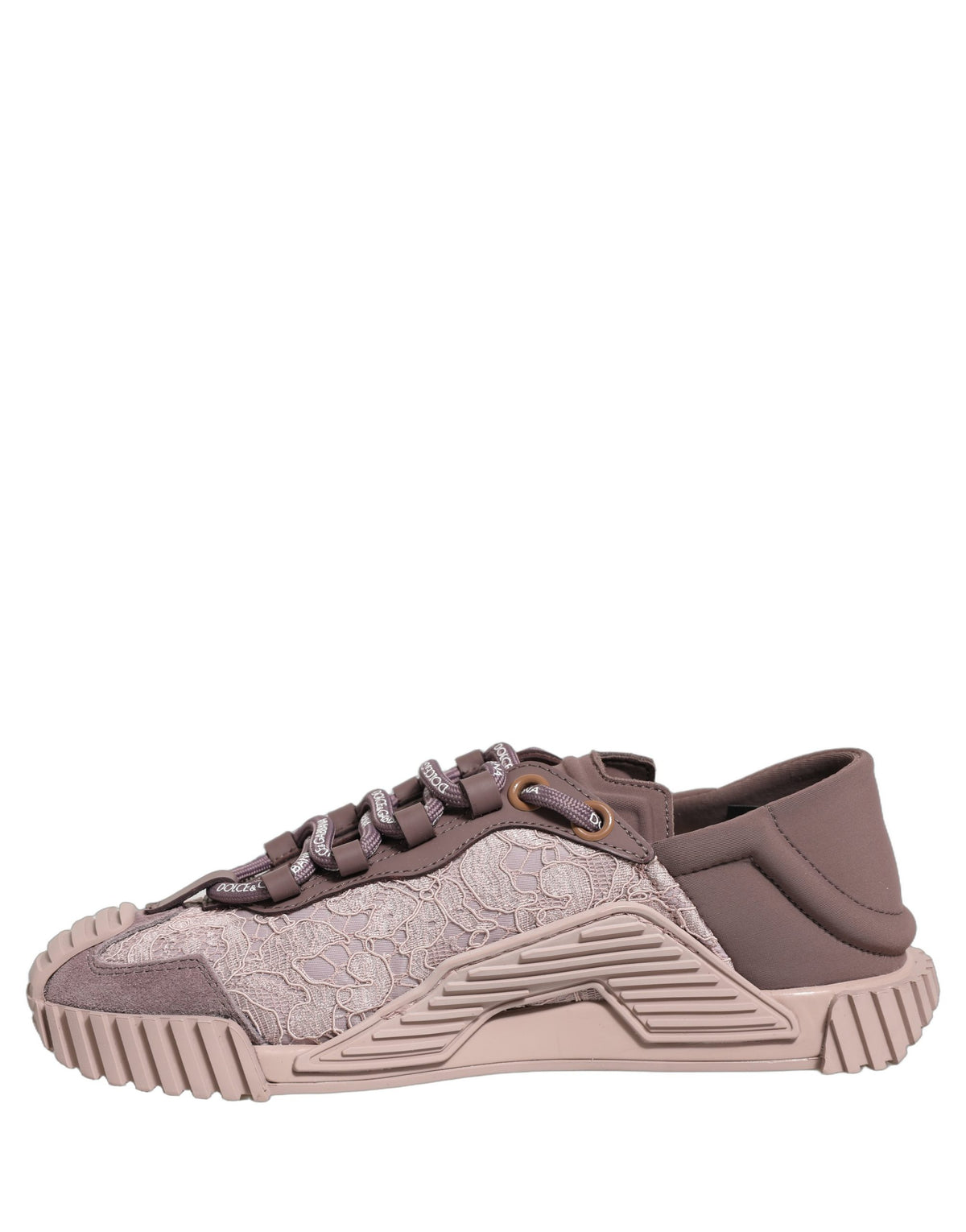 Dolce & Gabbana NS1 Rosa Lace Low-Top Sneaker