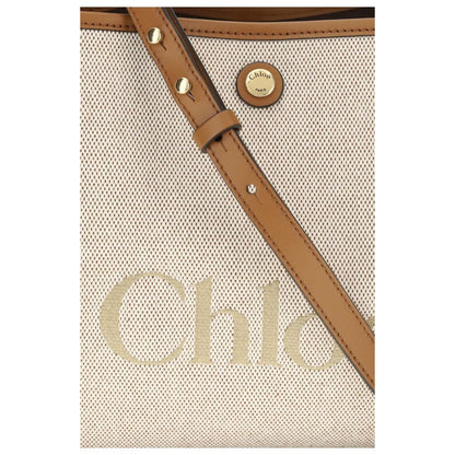 Chloé Beige Stoff-Schultertasche