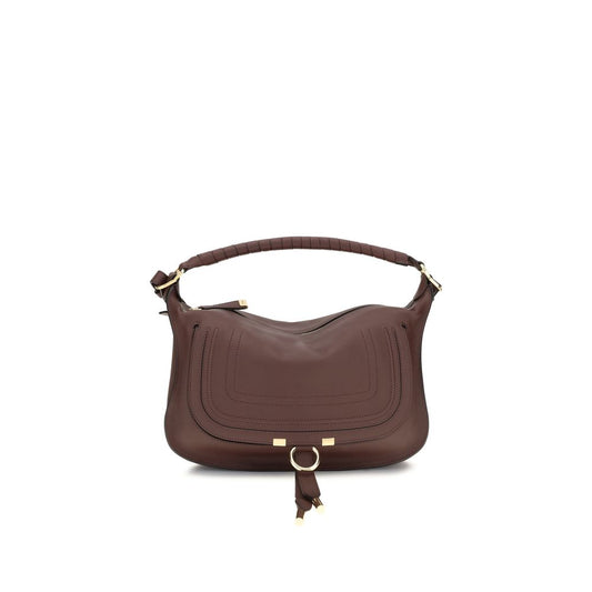 Chloé Schultertasche Bos Taurus aus bordeauxrotem Kalbsleder