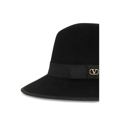 Valentino Garavani Schwarzer Baumwoll-Fedora