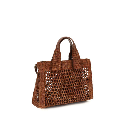 Chloé Braune Raffia-Umhängetasche