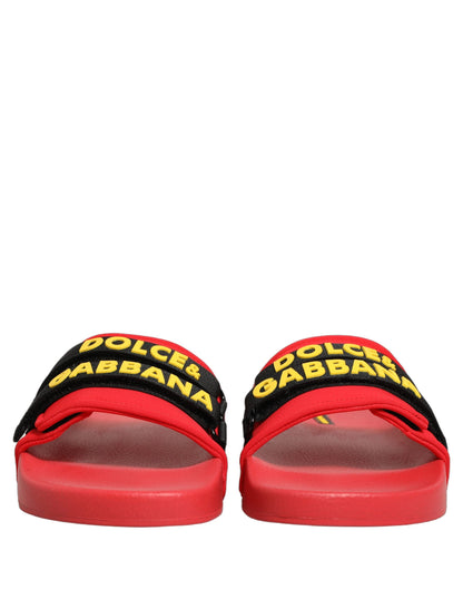 Dolce & Gabbana Red Polyester Loafers