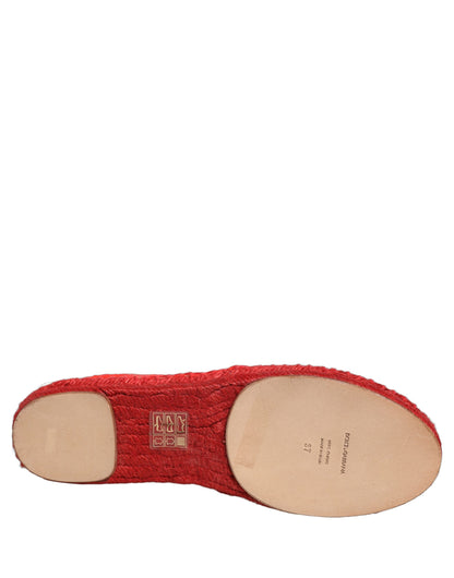 Dolce & Gabbana Espadrillas – colore Rosso – Cotone