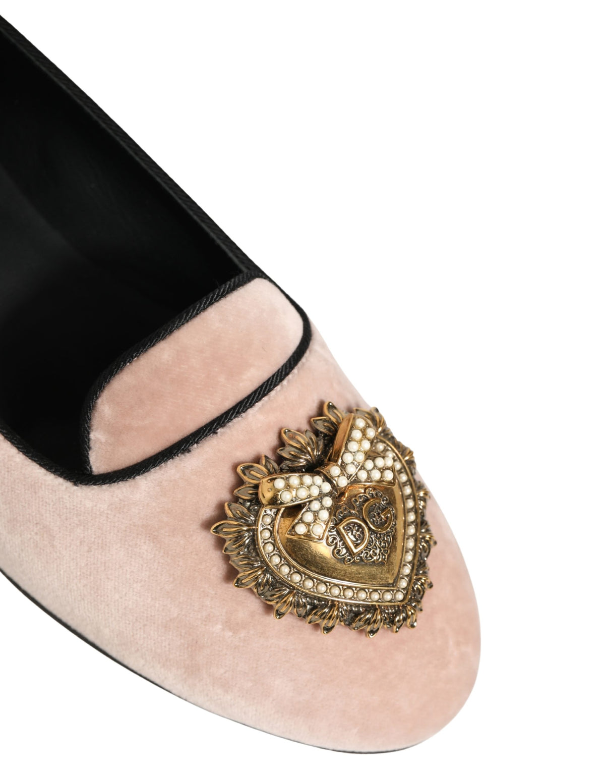 Dolce & Gabbana Pinke Devotion Samt-Loafer