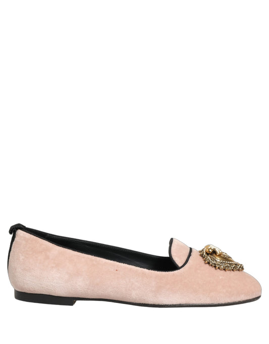 Dolce & Gabbana Pinke Devotion Samt-Loafer