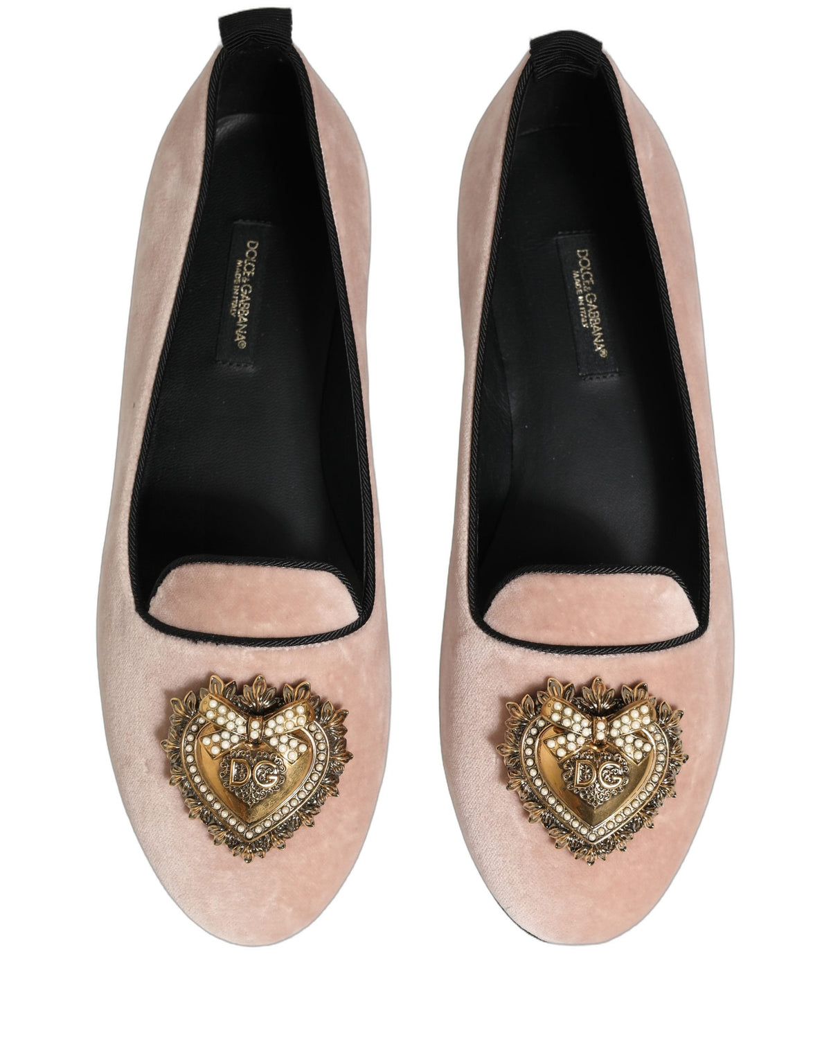 Dolce & Gabbana Pinke Devotion Samt-Loafer