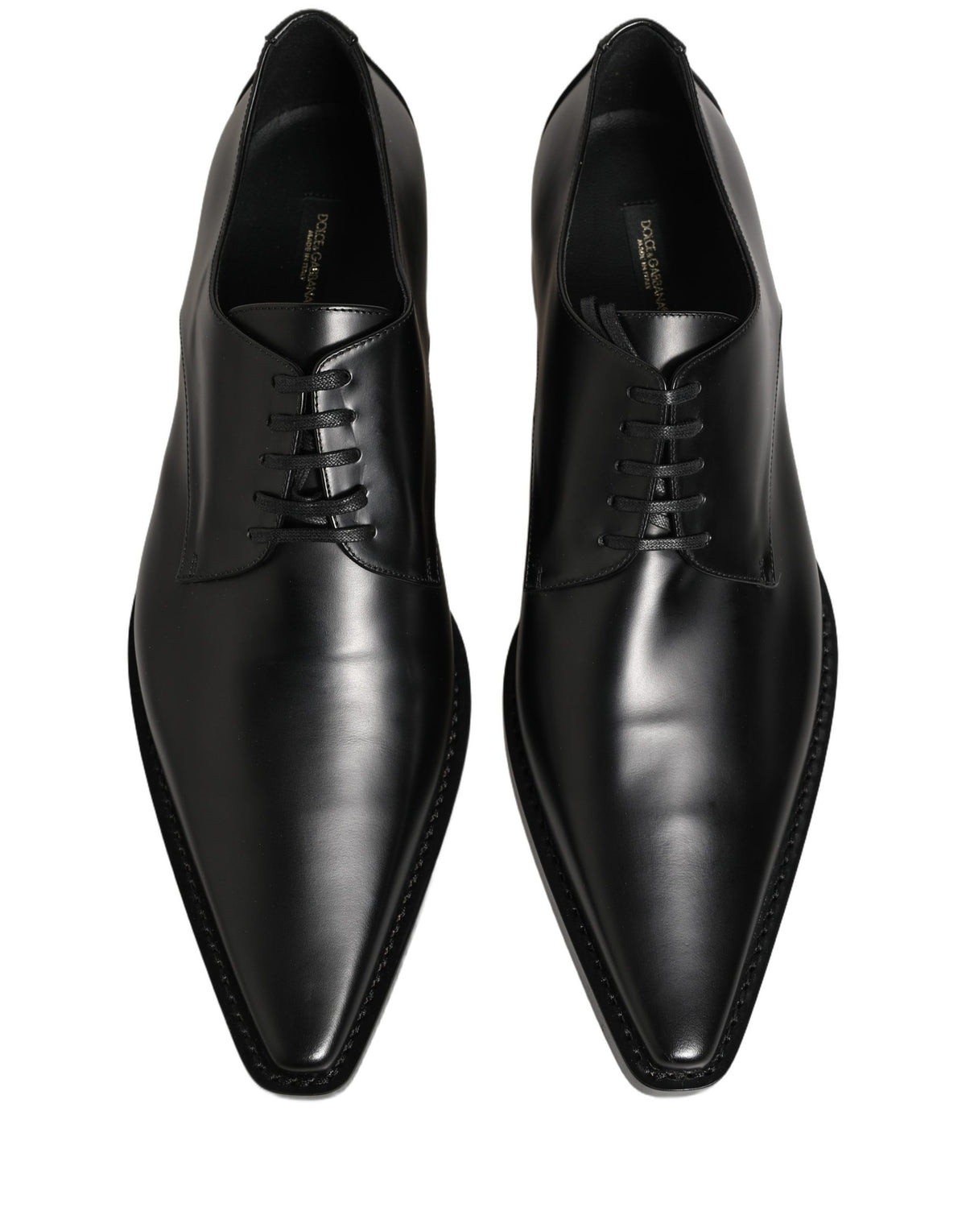 Dolce & Gabbana Black Leather Oxford & Derby Shoes