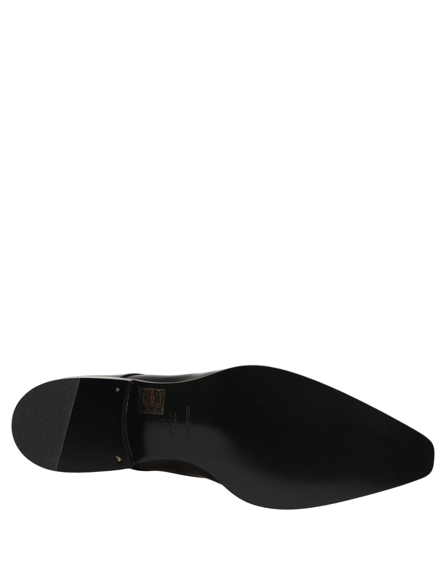 Dolce & Gabbana Schwarze Leder Schnür-Derby-Schuhe