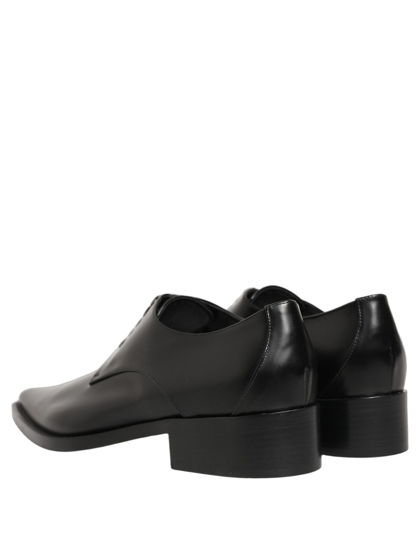 Dolce & Gabbana Schwarze Leder Schnür-Derby-Schuhe