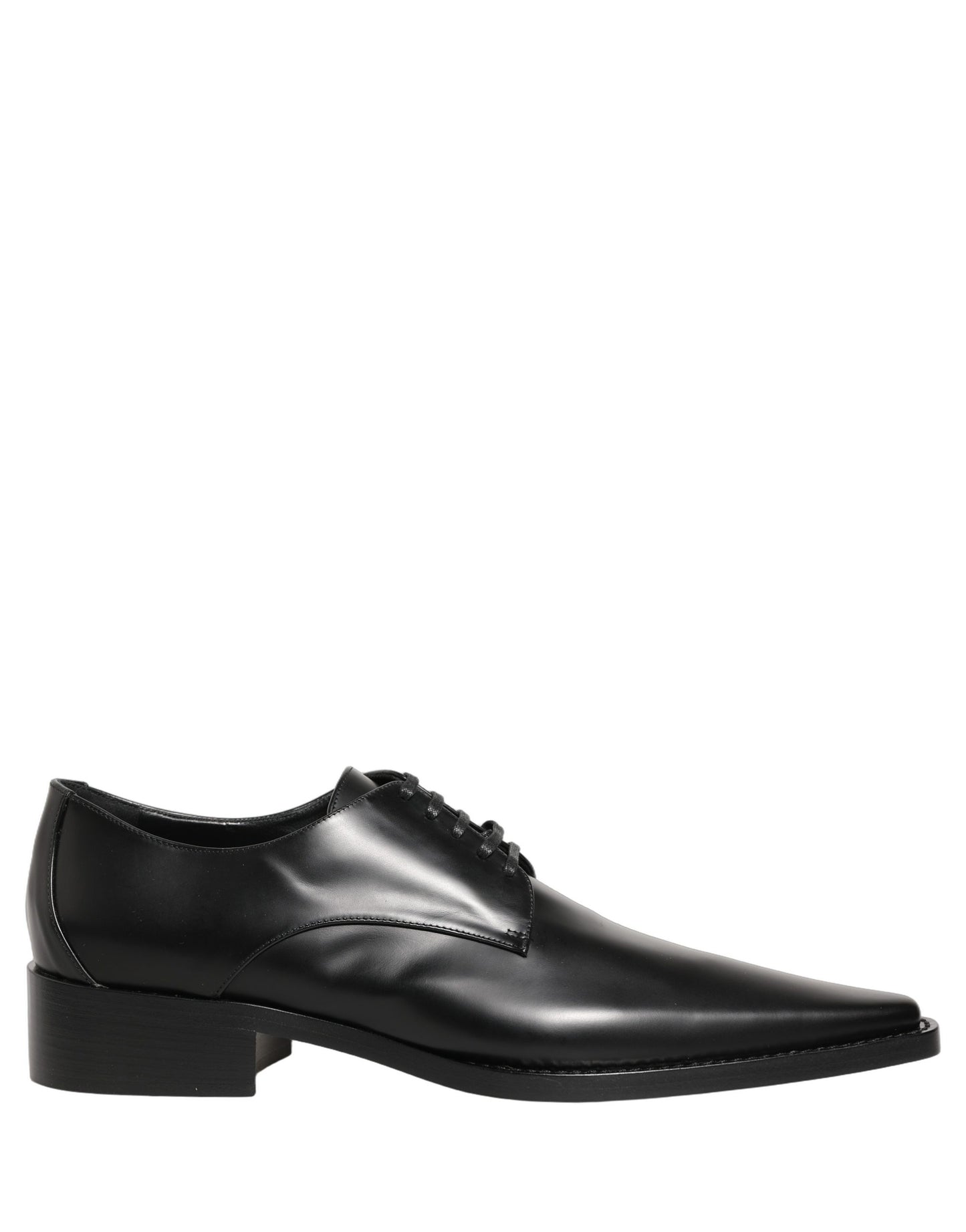 Dolce & Gabbana Schwarze Leder Schnür-Derby-Schuhe
