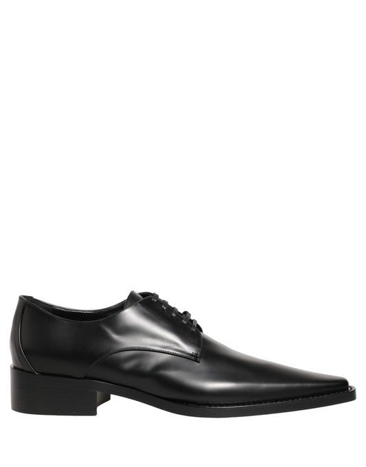 Dolce & Gabbana Schwarze Leder-Derby-Schuhe
