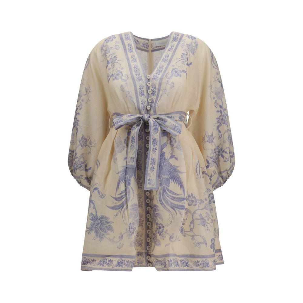 Zimmermann Mehrfarbiges Leinen-Freizeitkleid