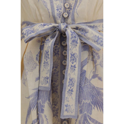 Zimmermann Mehrfarbiges Leinen-Freizeitkleid