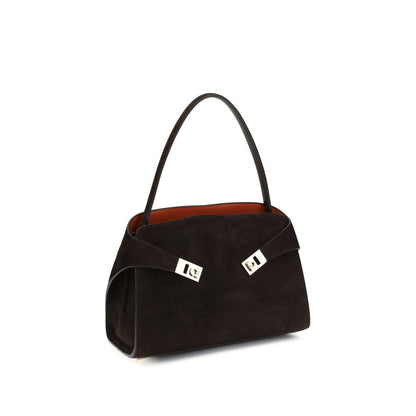 Ferragamo Braune Kalbsleder Bos Taurus Schultertasche