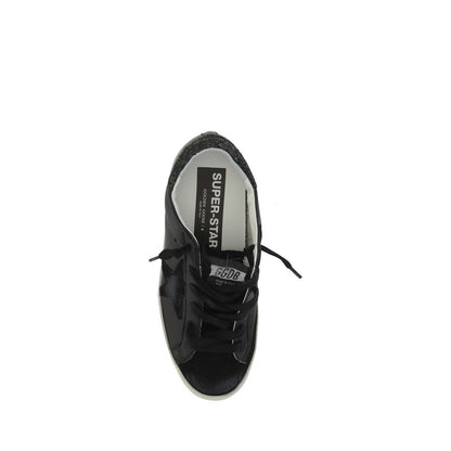 Golden Goose Schwarze Lammleder Ovis Aries Aries Sneaker