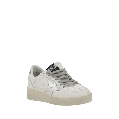 Golden Goose Silberne Kalbshaut Bos Taurus Sneakers mit niedrigem Schaft