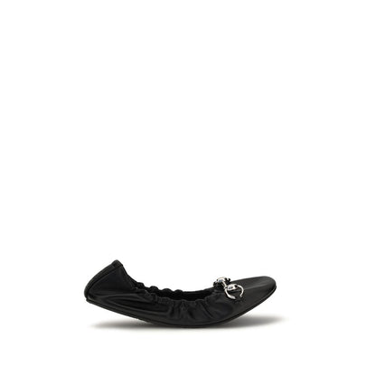 Gucci Schwarze Ballerinas aus Kalbsleder Bos Taurus