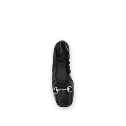 Gucci Schwarze Ballerinas aus Kalbsleder Bos Taurus
