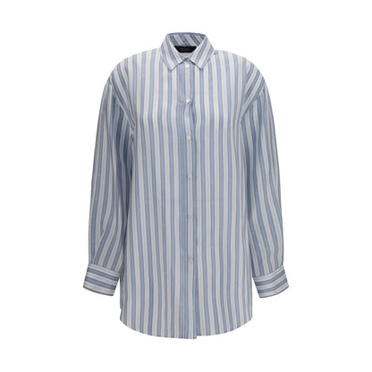 Gucci Blaues Seidenhemd