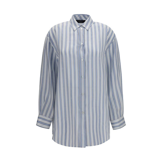 Gucci Blaues Seidenhemd