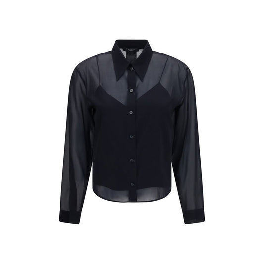 Gucci Schwarzes Seidenhemd