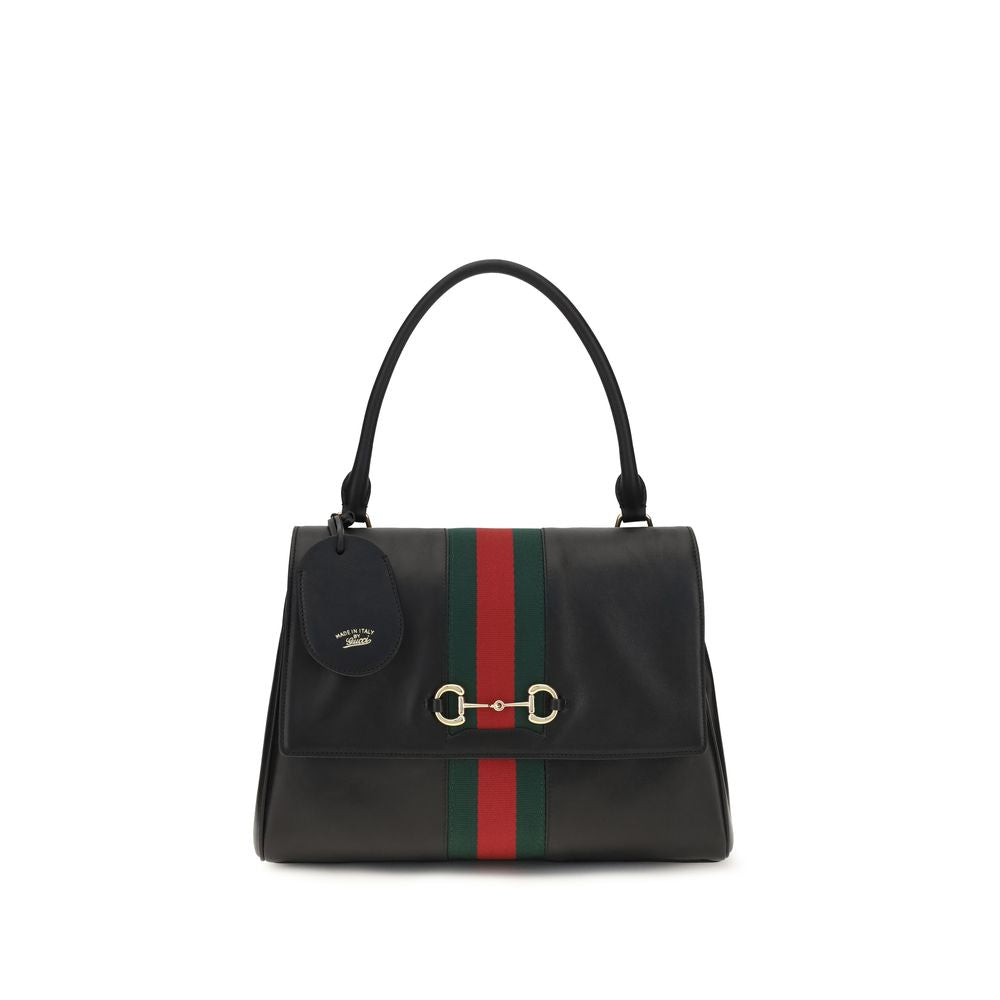 Gucci Schwarze Kalbsleder Bos Taurus Handtasche