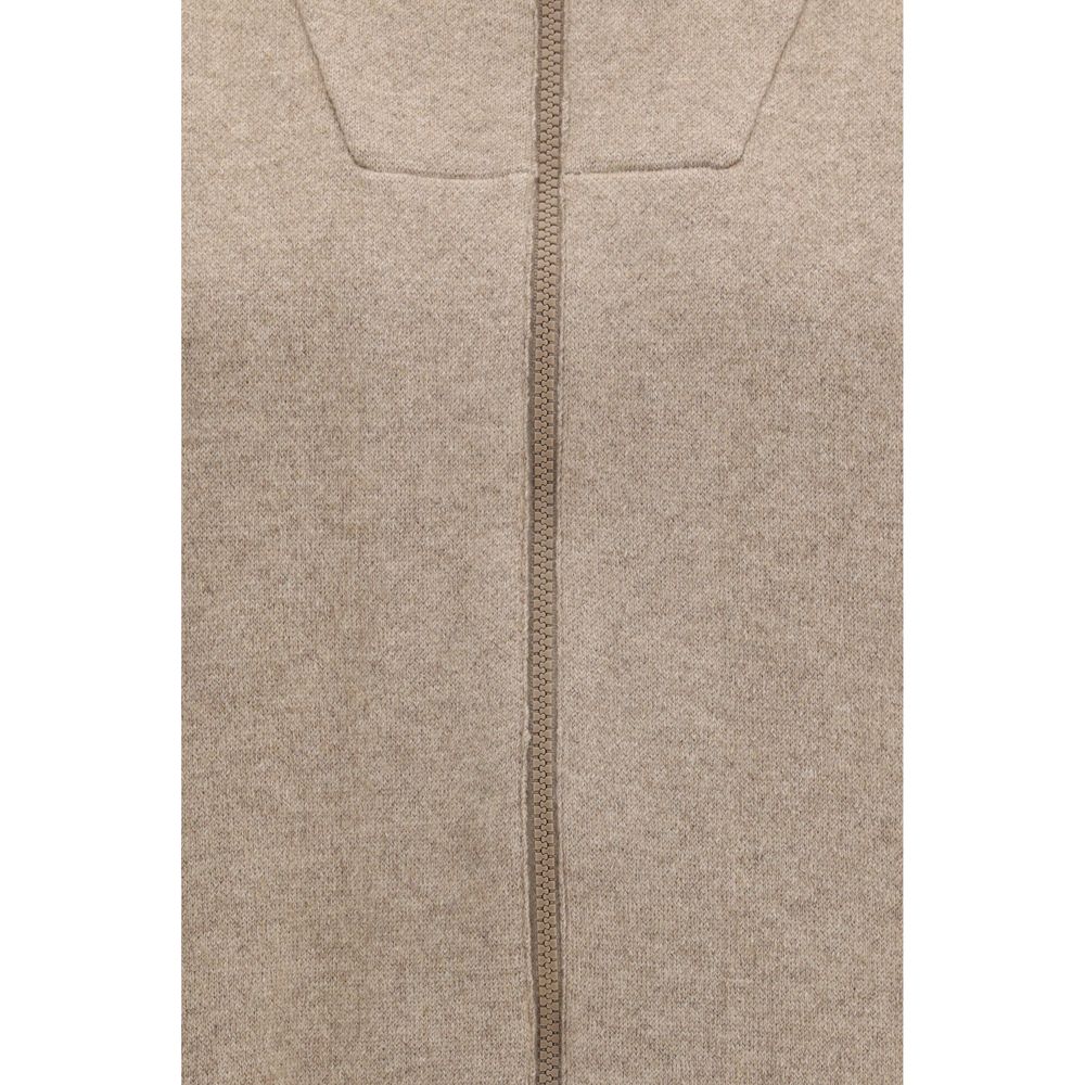 Cardigan in cashmere beige di Brunello Cucinelli