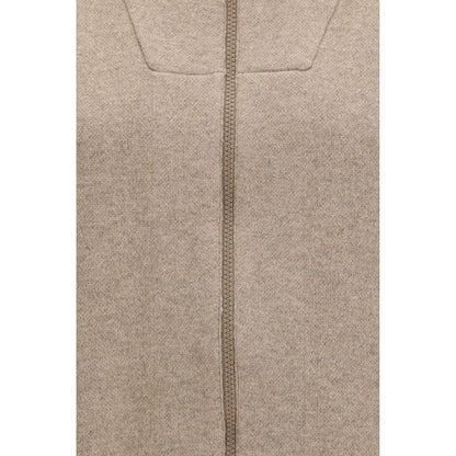 Cardigan in cashmere beige di Brunello Cucinelli